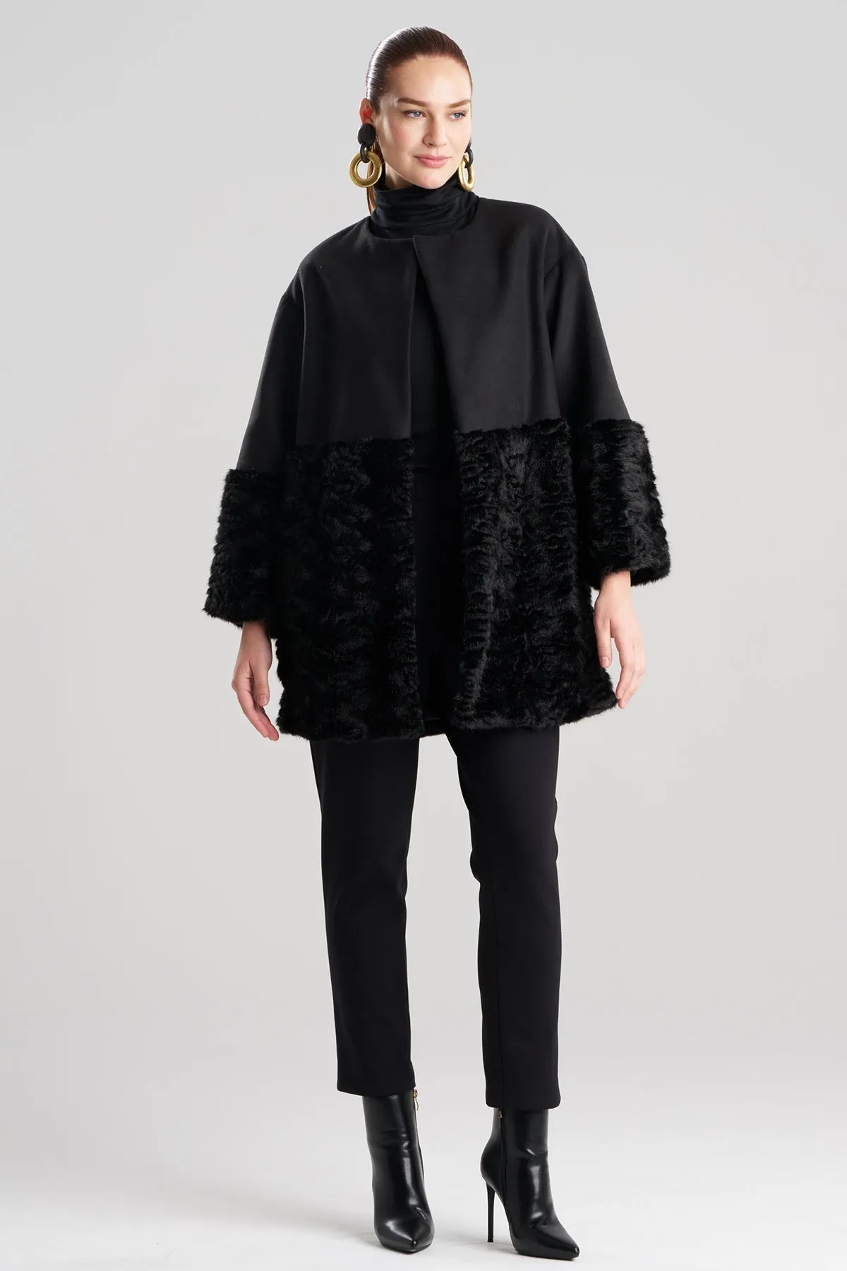 Felt Astrakhan Coat sold by Natori product image thumbnail 2