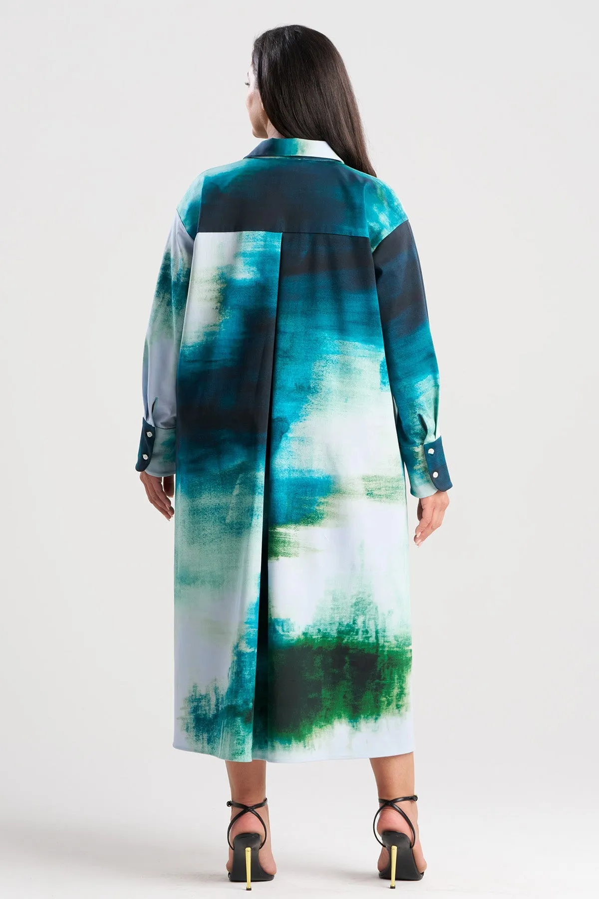 Hisui Cotton Chino Oversized Shirtdress sold by Natori product image thumbnail 5