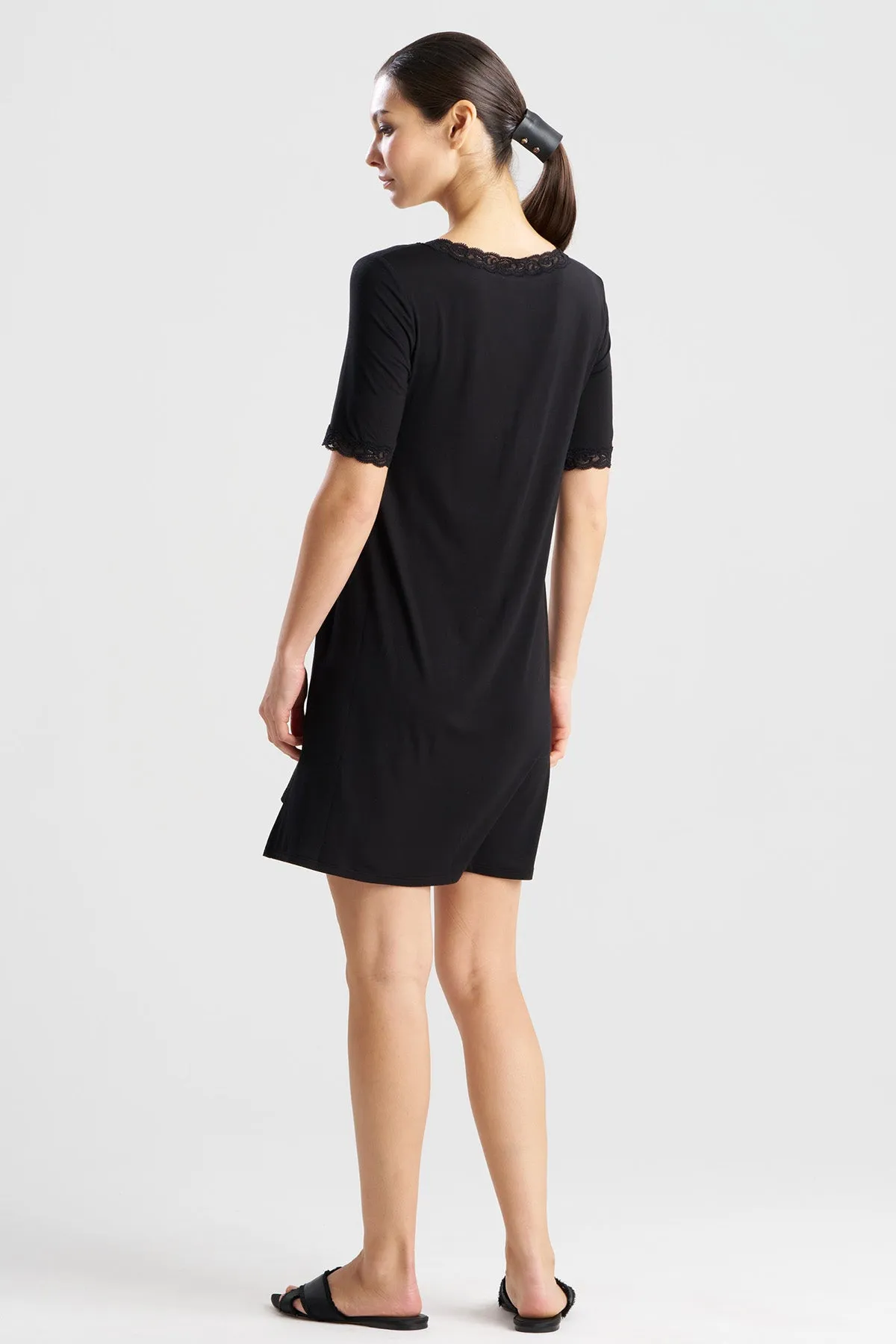 Feather Essentials Lenzing™ Ecovero™ Viscose Lace Sleepshirt sold by Natori product image thumbnail 2