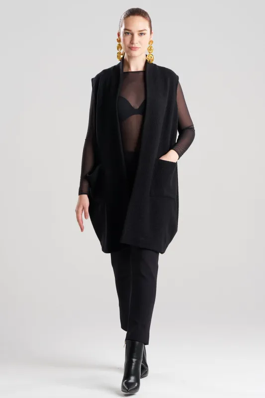 Boiled Wool Patch Pocket Vest sold by Natori