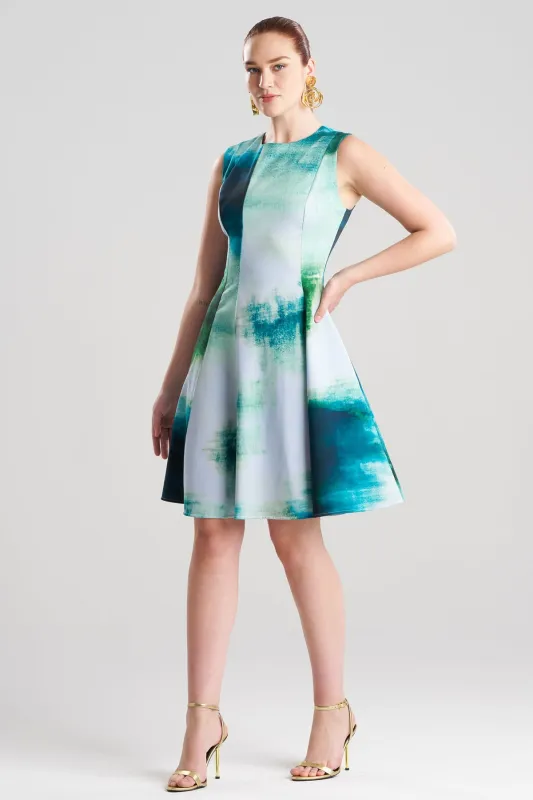 Hisui Cotton Chino Fit & Flare Dress sold by Natori