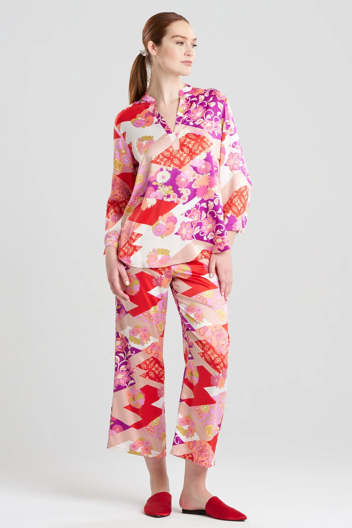 Deco Satin Long Sleeve PJ sold by Natori