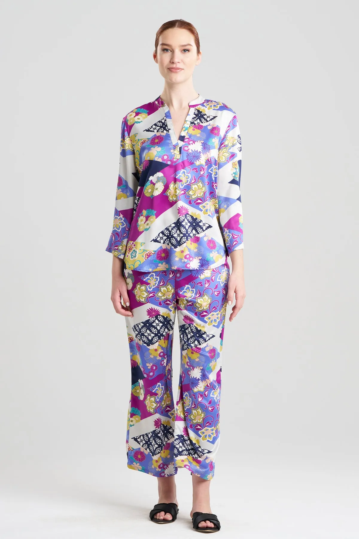 Deco Satin Long Sleeve PJ sold by Natori product image thumbnail 2
