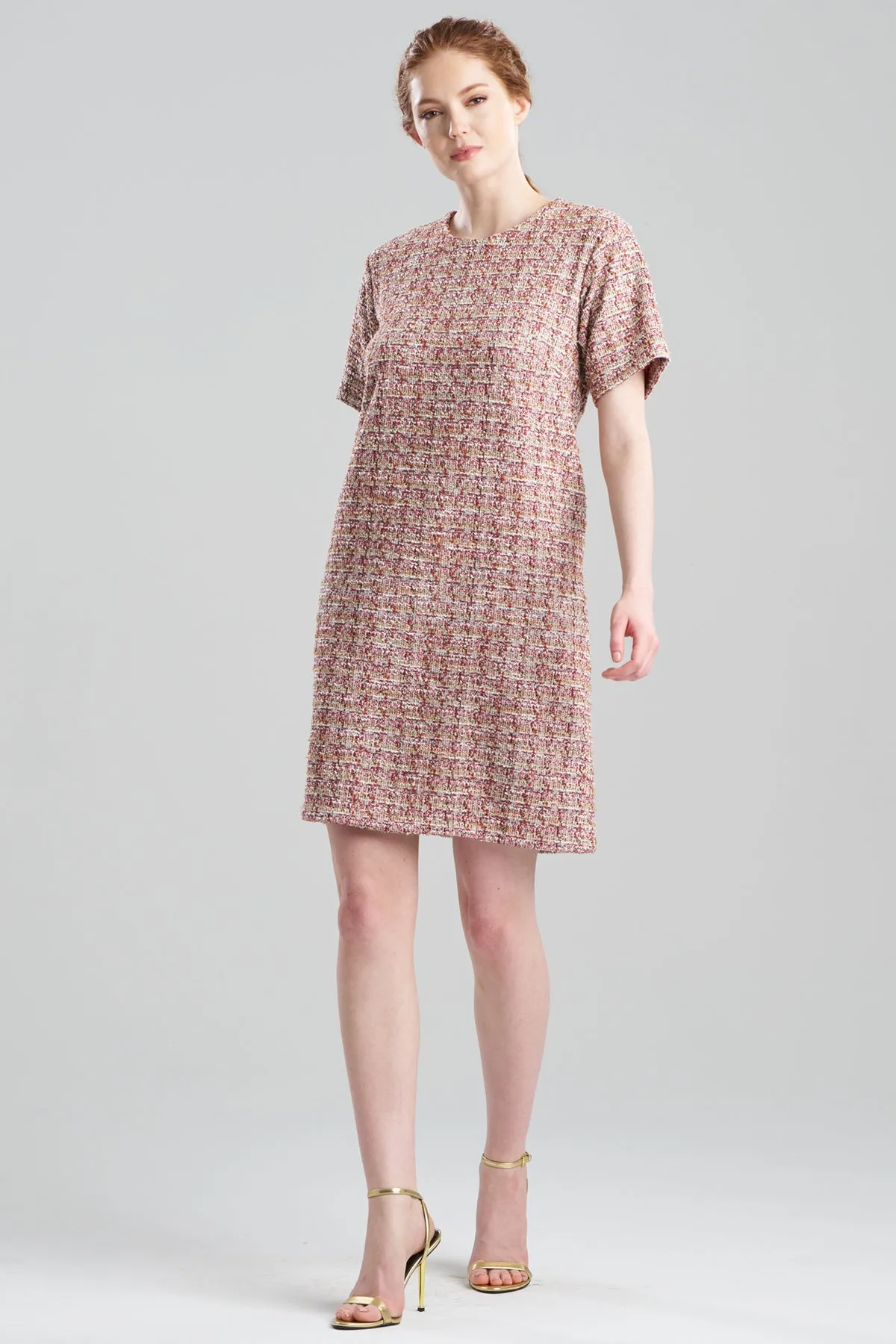 Tweed Short Sleeve Shift Dress sold by Natori