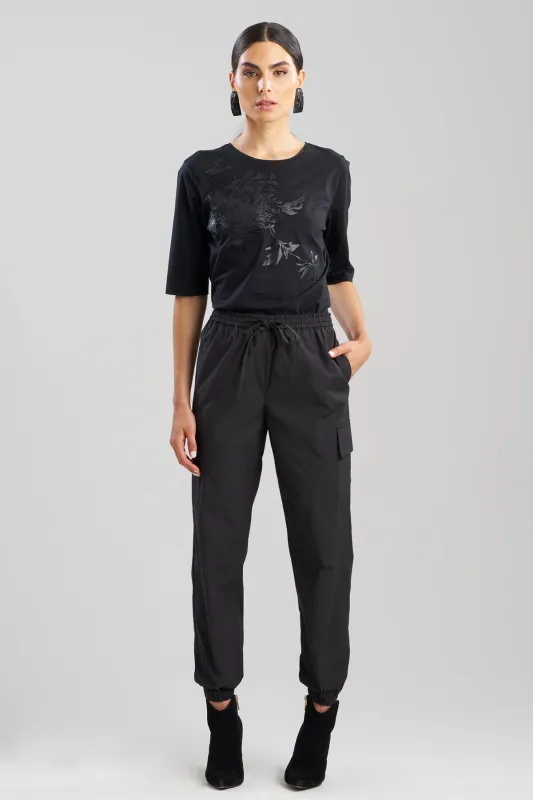 Tech Cotton Taffeta Cargo Joggers sold by Natori