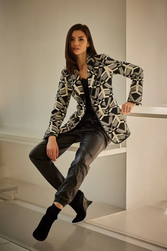 Yantra Notch Lapel Blazer sold by Natori