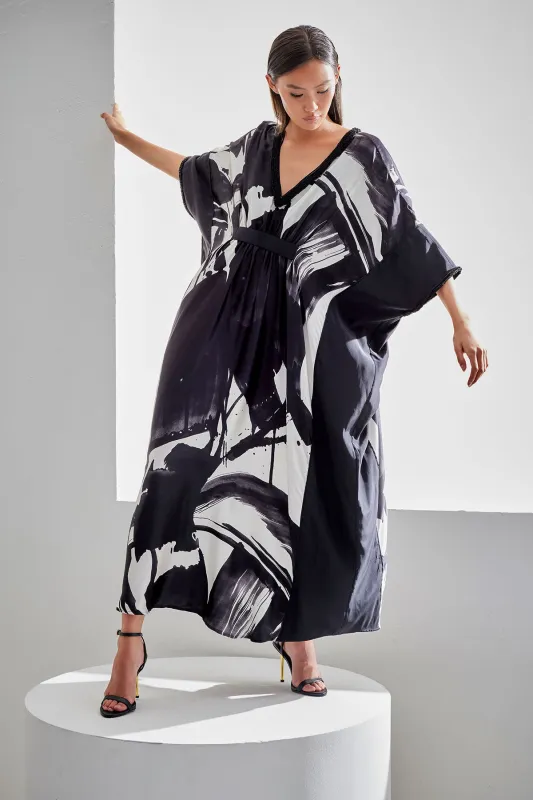 Shodo Beaded Silk Caftan sold by Natori