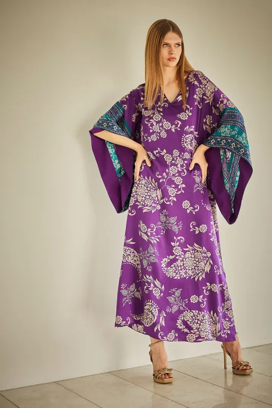 Ysobel Drop Sleeve Silk Caftan sold by Natori