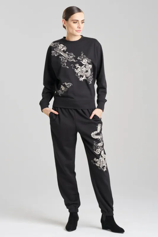 Dragon French Terry Embroidered Unisex Sweater sold by Natori