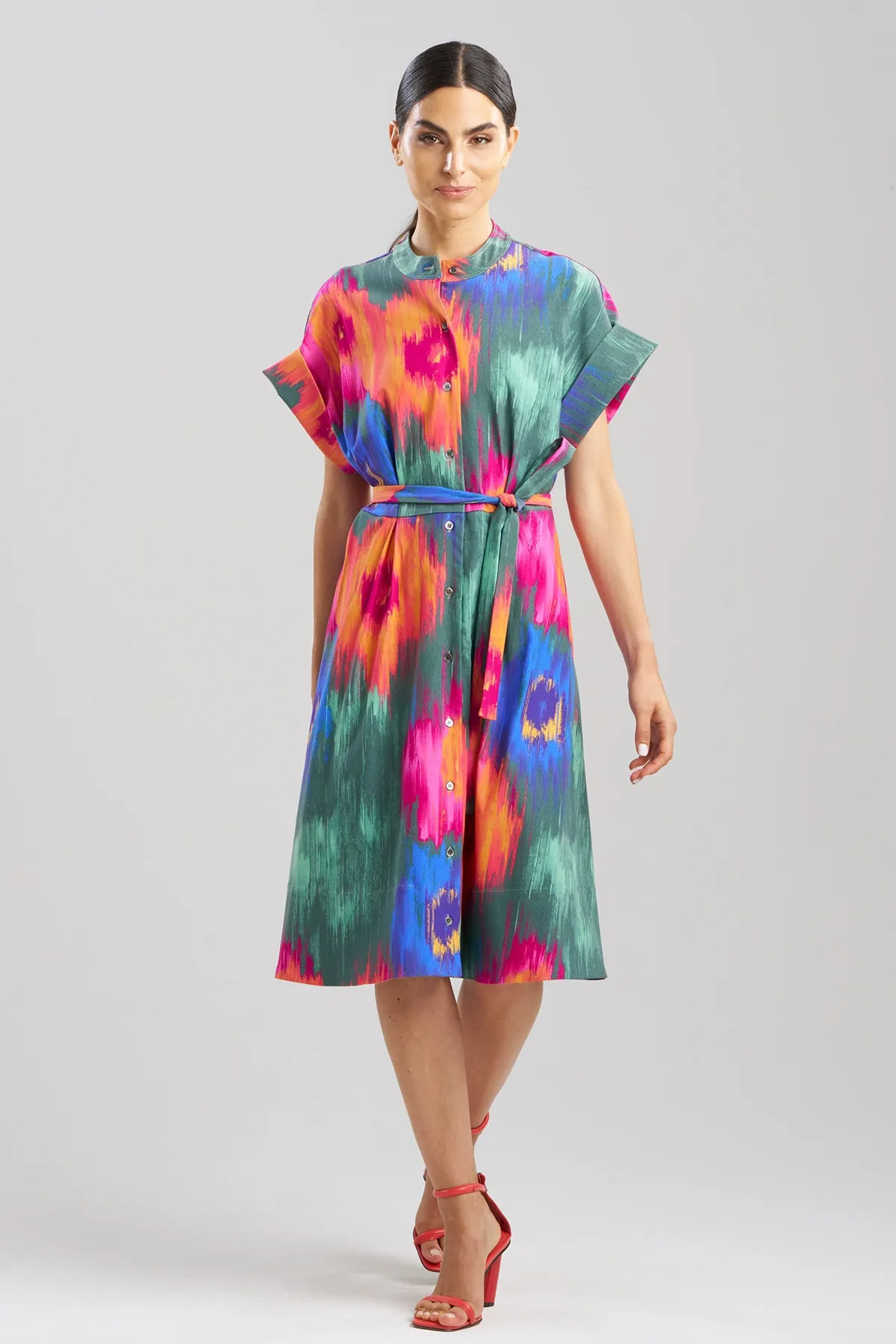 Multi Floral Mandarin Shirtdress sold by Natori product image thumbnail 2