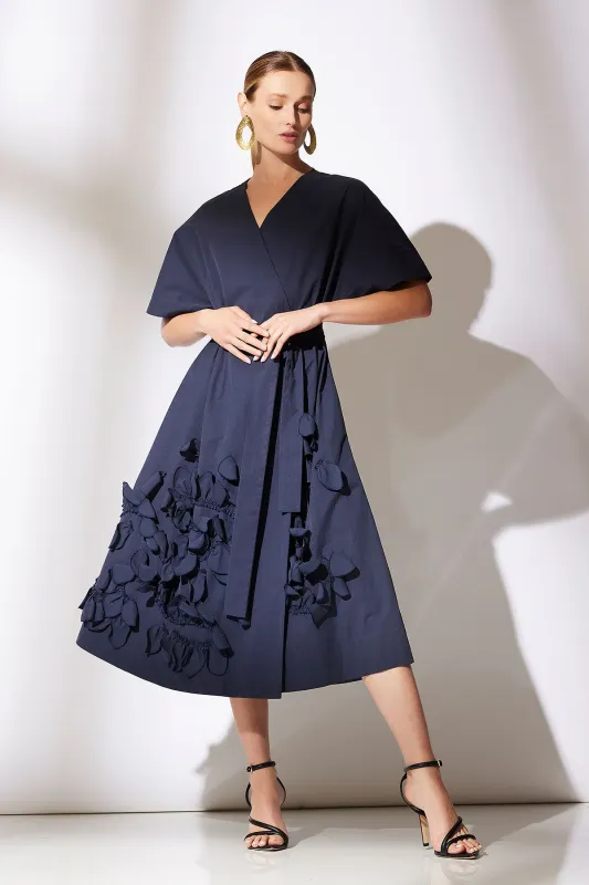 Tech Taffeta Embroidered Kimono Dress sold by Natori