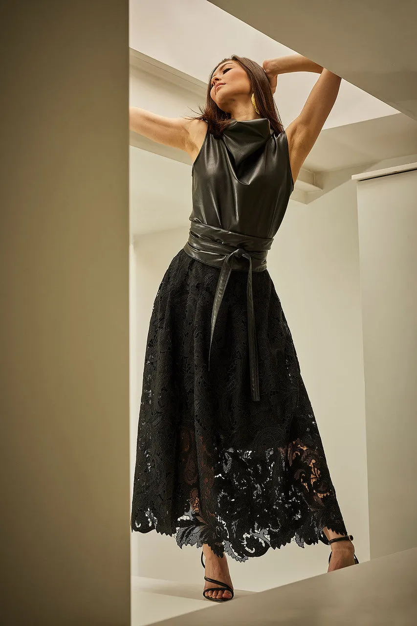 Shinrin Lace Maxi Skirt sold by Natori