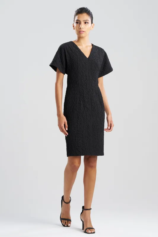 Crinkle Jacquard Dolman Dress sold by Natori