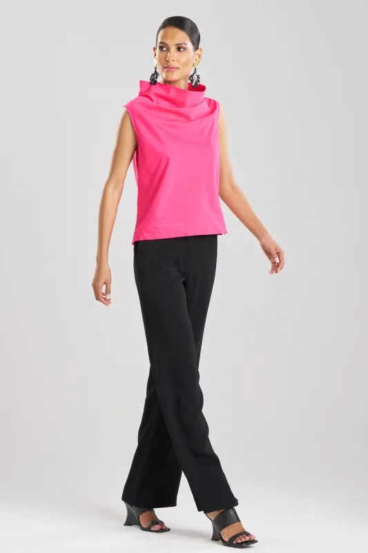 Cotton Silk Slub Crop Funnel Top sold by Natori