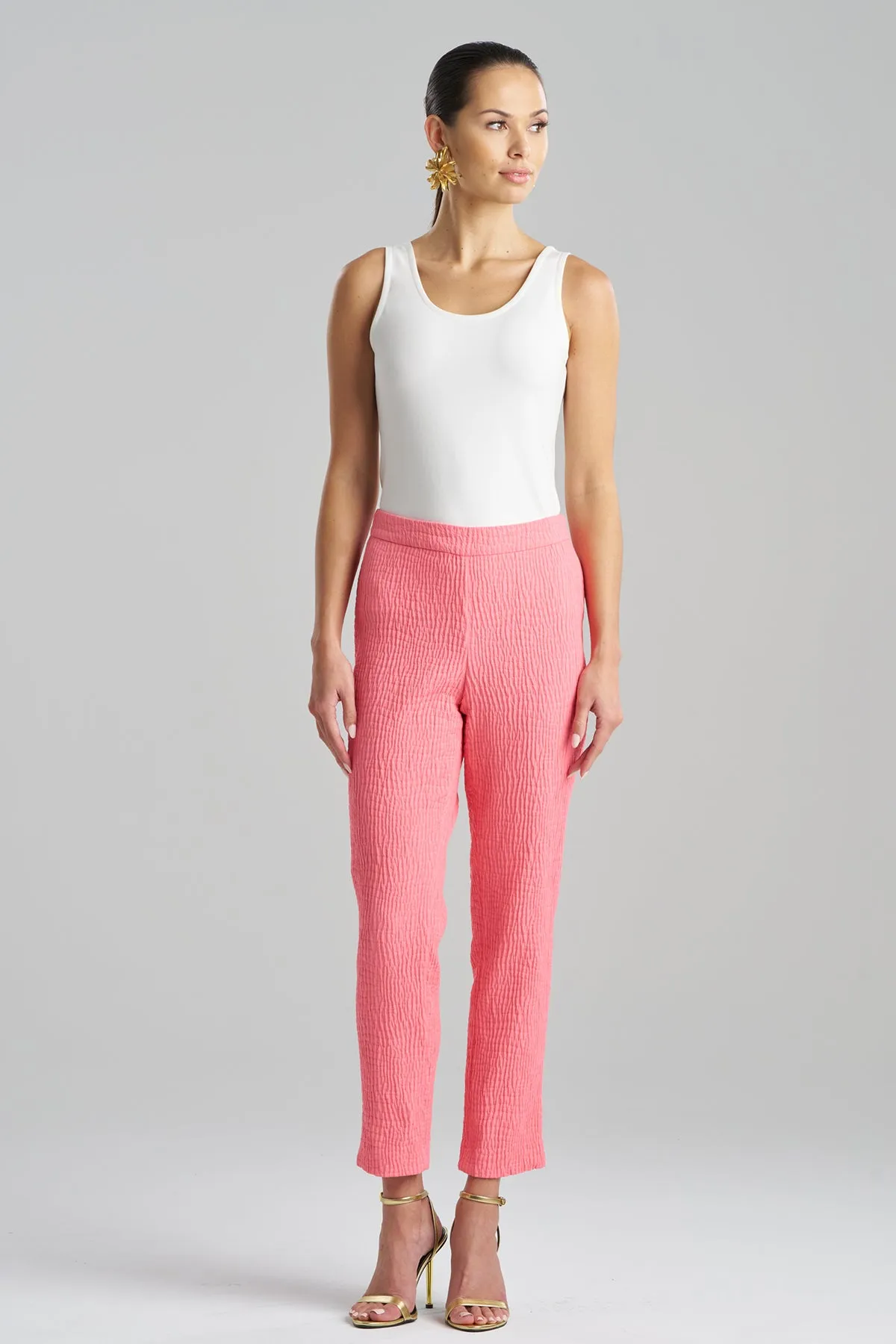 Textured Cotton Jacquard Ankle Pants sold by Natori product image thumbnail 5