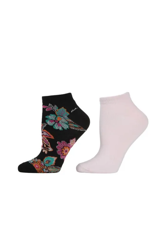 Pop Floral Socks - 2 Pair Pack made by Natori