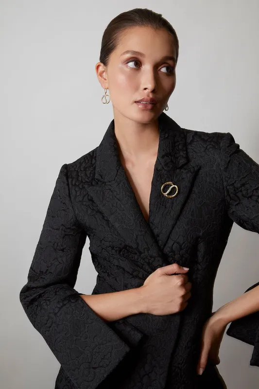 Shangri-La Yin-Yang 14K Gold and Diamond Brooch sold by Natori