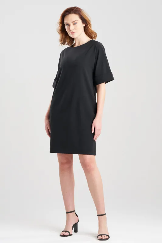 Solid Knit Crepe T-Shirt Dress sold by Natori