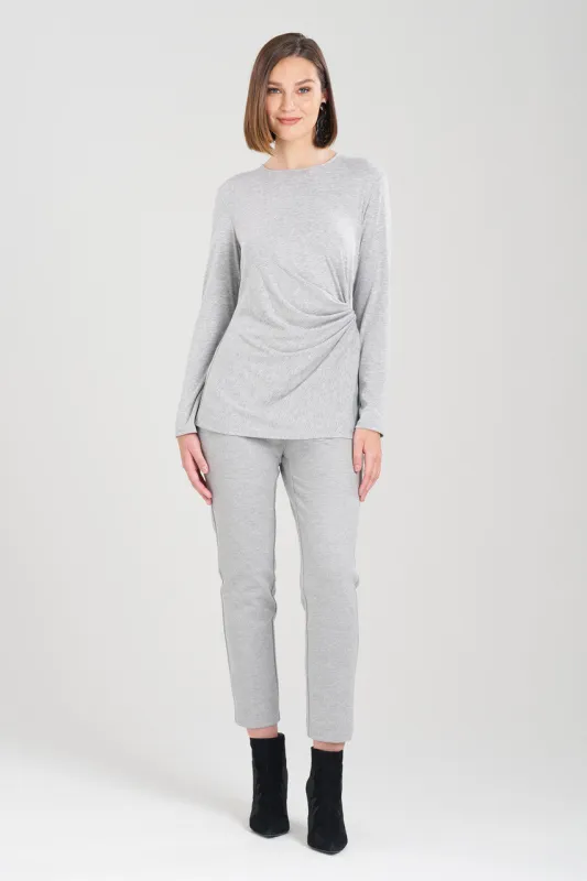 Layering Jersey Knit Twist Front Long Sleeve Top sold by Natori