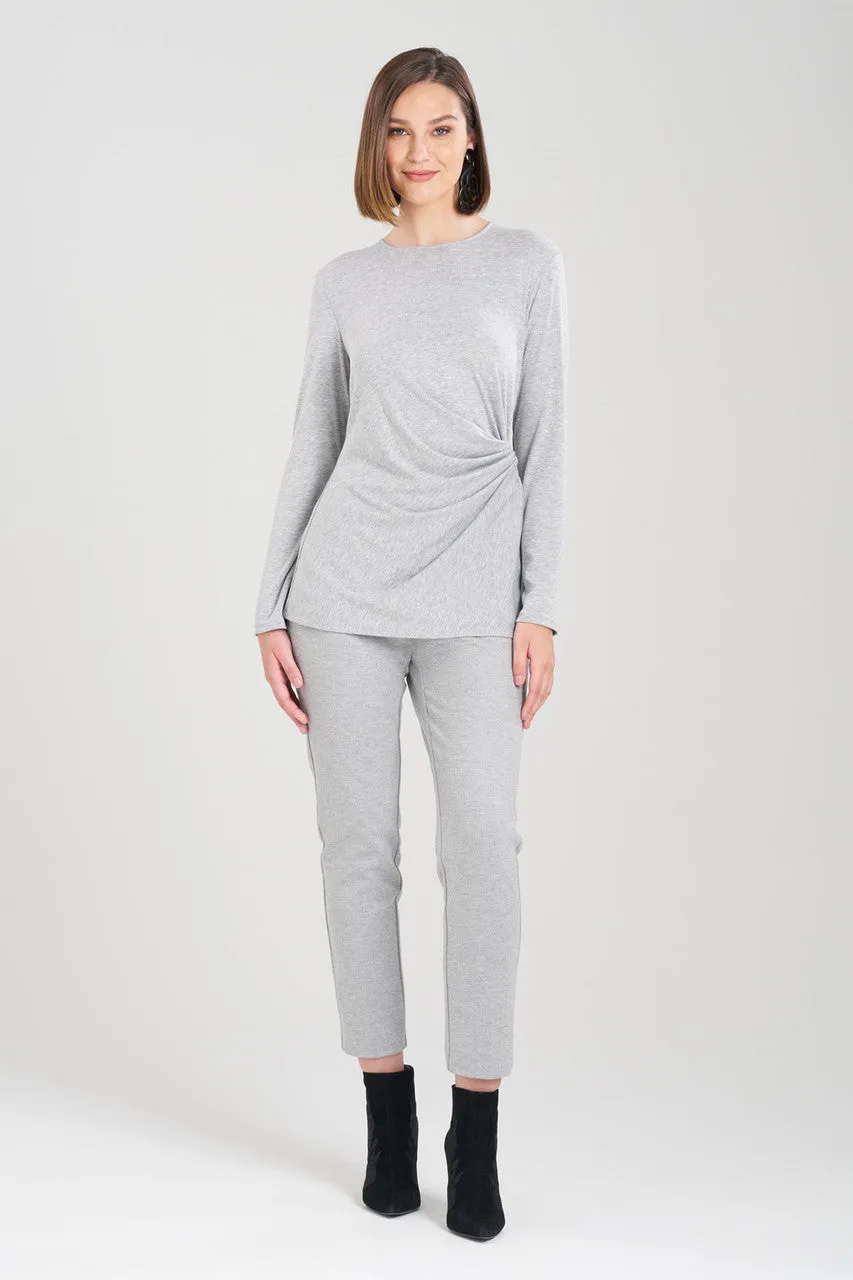 Layering Jersey Knit Twist Front Long Sleeve Top sold by Natori