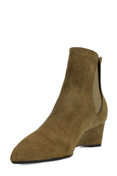 Gaisha-Su Suede Wedge Bootie sold by Natori