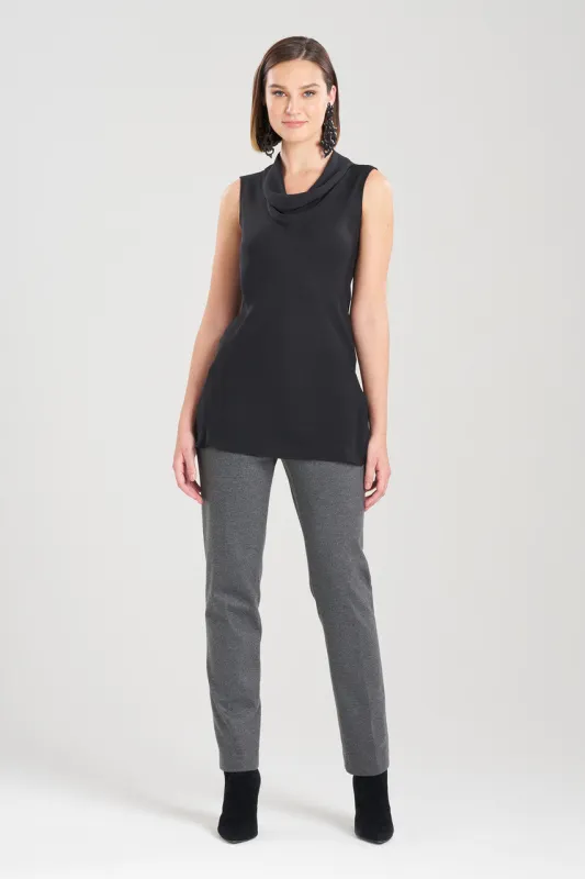 Silk Georgette Funnel Cowl Neck Top sold by Natori