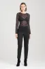 Stretch Scroll Lace Long Sleeve Top sold by Natori