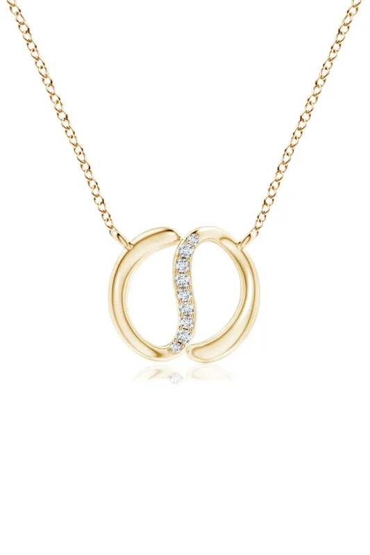 Shangri-La Yin-Yang 14K Gold and Diamond Chain Pendant Necklace sold by Natori
