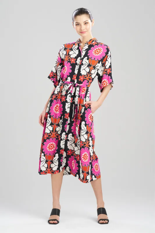 Talitha Crepe A-Line Belted Shirtdress sold by Natori