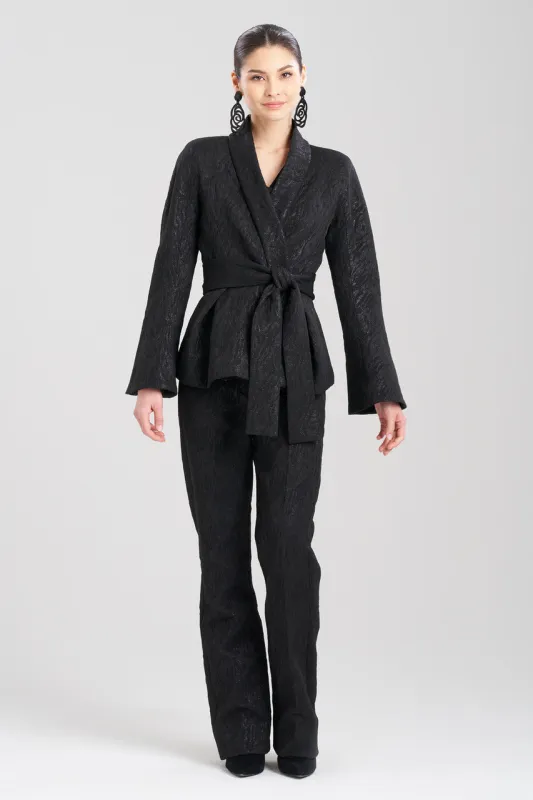 Metallic Jacquard Peplum Jacket sold by Natori