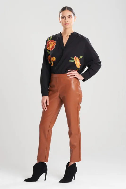 Vegan Luxe Lambskin Ankle Pants sold by Natori