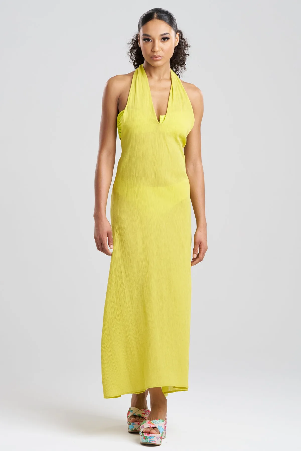 Cotton Gauze Maxi Halter Dress sold by Natori