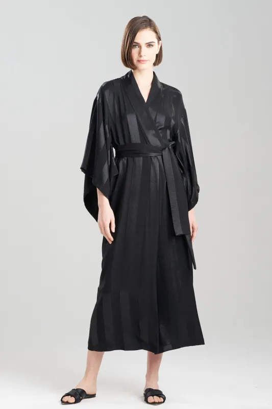 Satin Jacquard Stripe Robe sold by Natori
