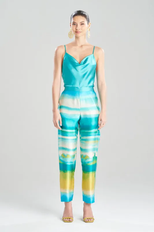 Minako Tapered Pull On Silk Pants sold by Natori