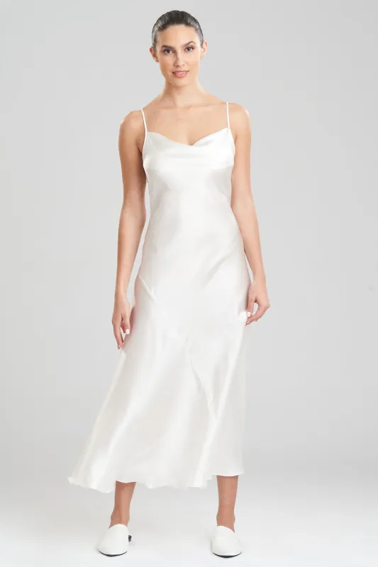 Key Essentials Silk Cowl Neck Slip Dress sold by Natori