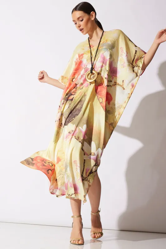 Floral Garden V-Neck Caftan sold by Natori