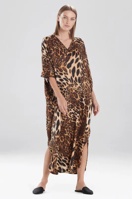 Luxe Leopard Zip Caftan made by Natori