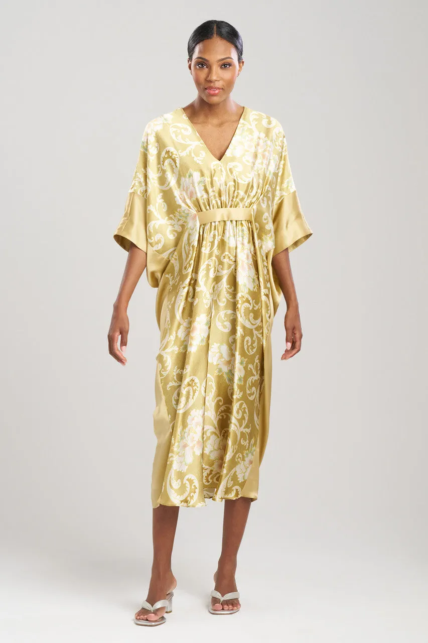 Camille Floral Scroll Silk Caftan sold by Natori product image thumbnail 2