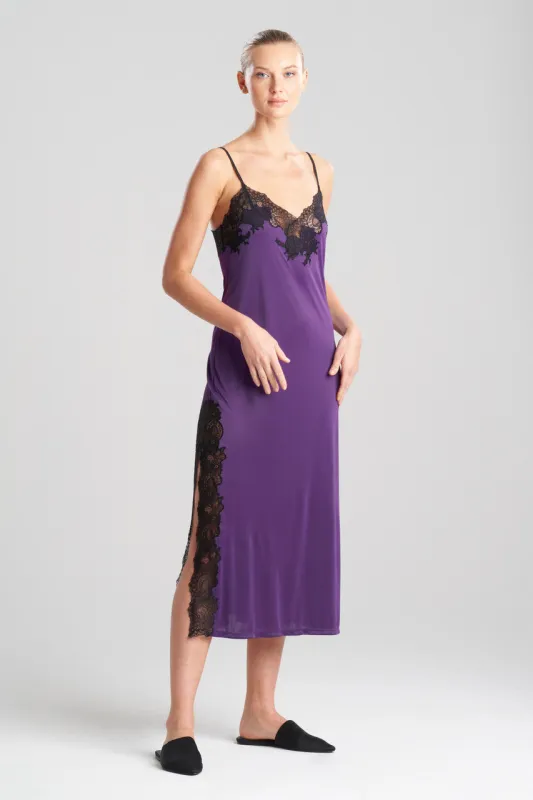 Enchant Lace Slit Slip Dress sold by Natori