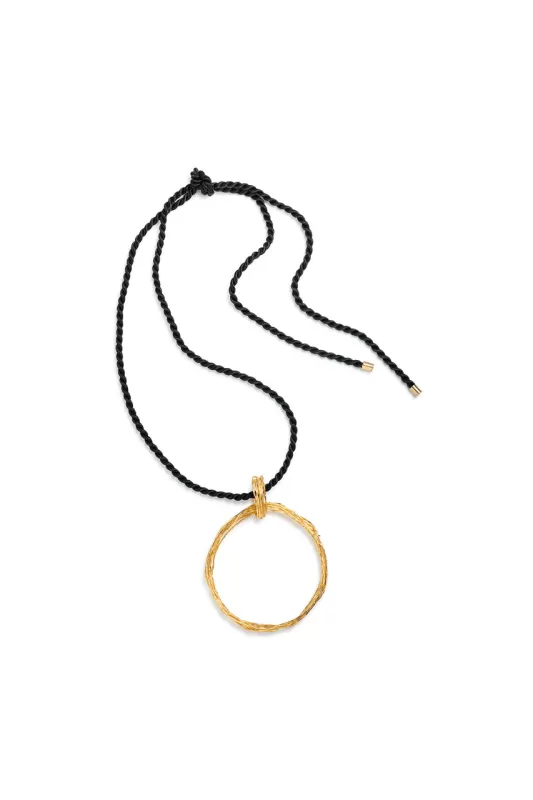 Gold Brass Wire Pendant Necklace sold by Natori