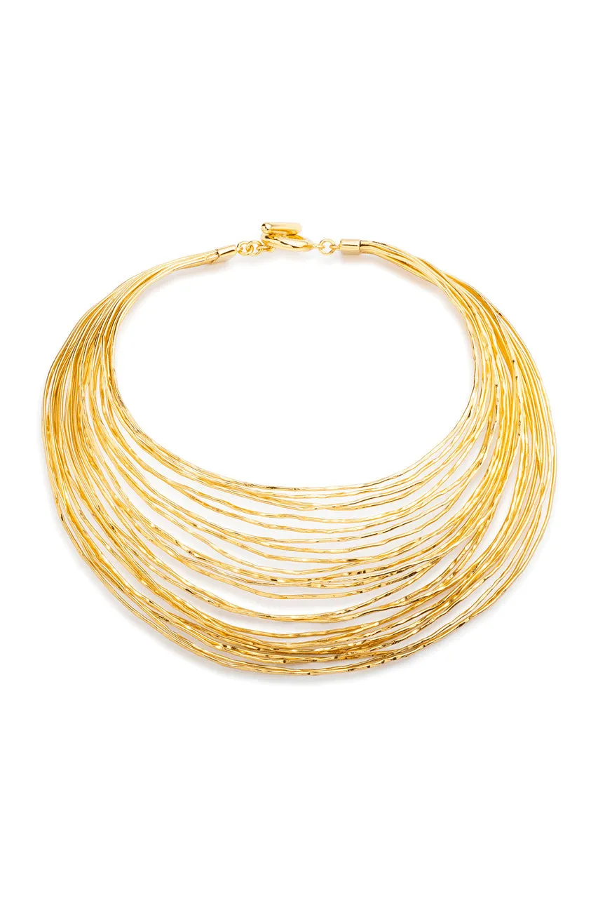 Gold Brass Wire Necklace sold by Natori