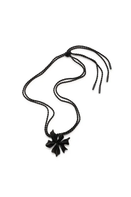 Buffalo Horn Floral Pendant Necklace sold by Natori