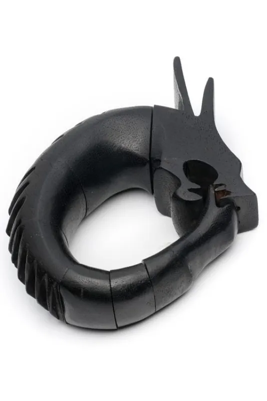 Acacia Wood Spiked Dragon Bracelet sold by Natori