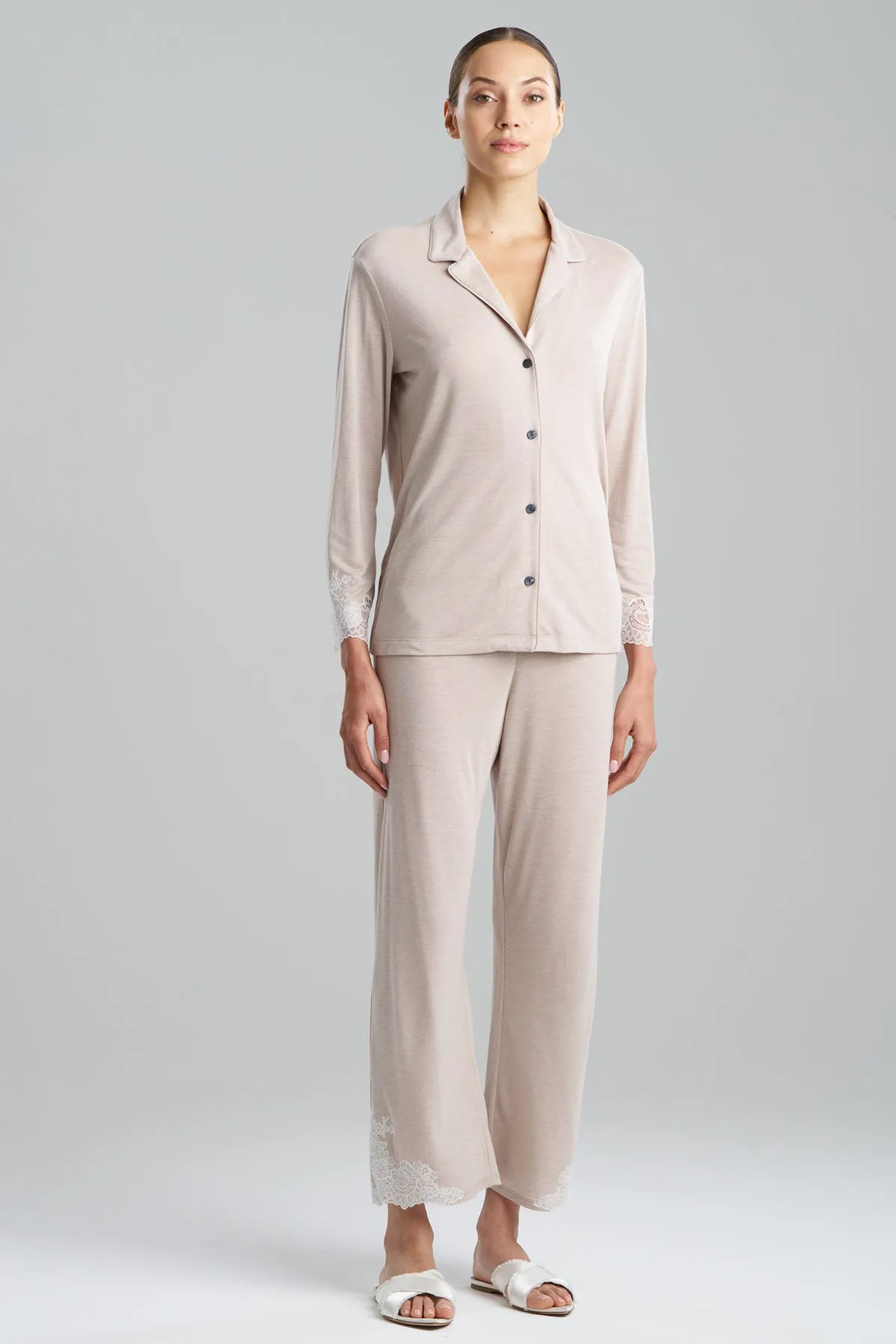 Luxe Shangri-La TENCEL™ Long Sleeve Notch PJ sold by Natori product image thumbnail 3