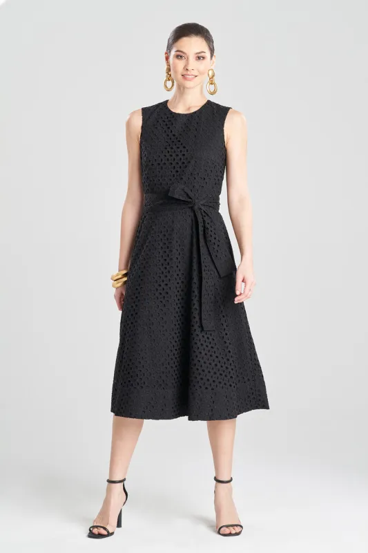 Cotton Eyelet Belted Dress sold by Natori
