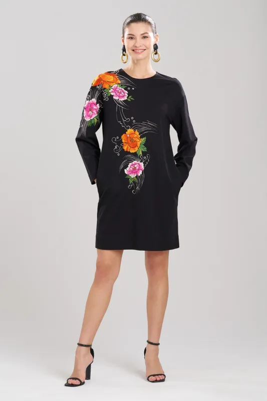 Light Weight Ponte Embroidered Shift Dress sold by Natori