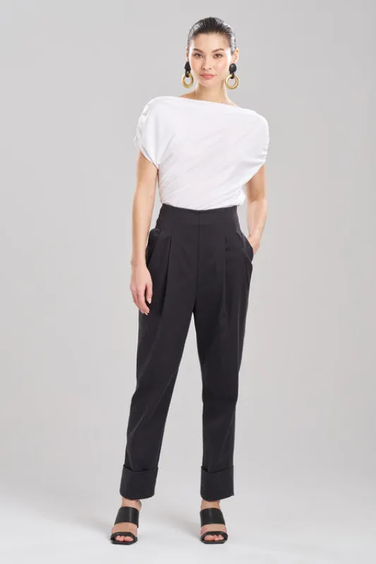 Cotton Chino High Waisted Pleated Pants sold by Natori