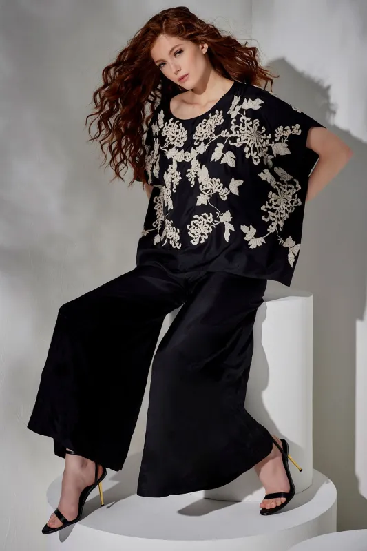 Couture Habotai Embellished Silk Caftan Top sold by Natori