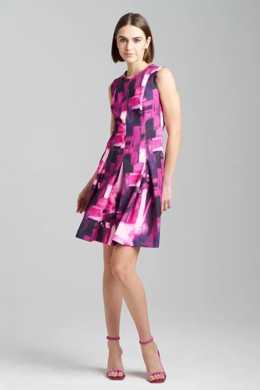 Brushstroke Pleated Dress sold by Natori