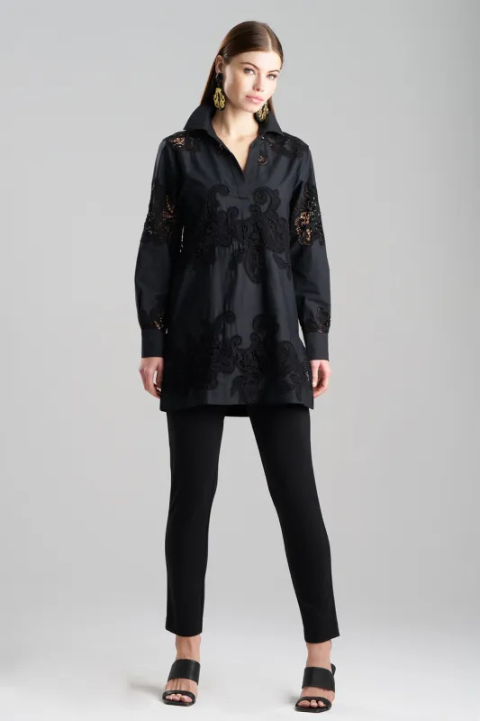 Madeira Cutwork Embroidered Tunic Shirt made by Natori